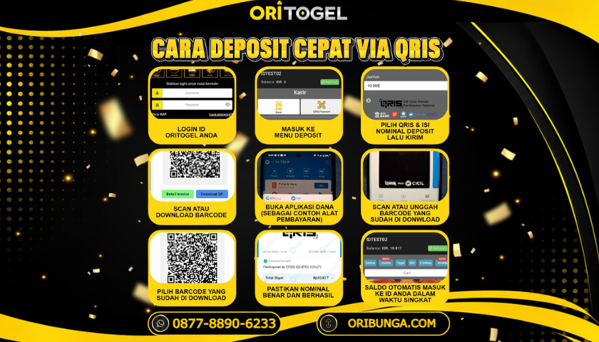 CARA DEPOSIT QRIS ORITOGEL HANYA 1 DETIK